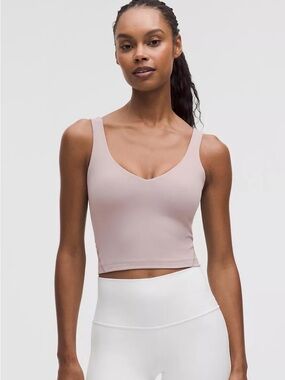 Lululemon Align™ Cropped Tank Top in Tan, Size 4 (P2P 13.25)